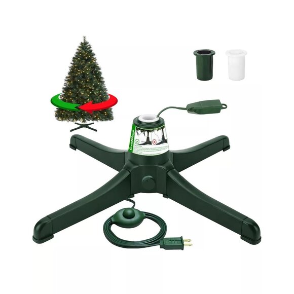 Rotating Christmas Tree Stand W' Foot Switch Control 625W Power Capacity - Picture 3 of 5